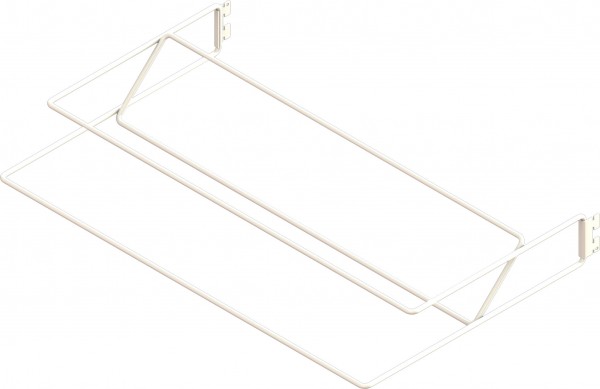 Фото Обувница навесная двухъярусная 607 мм, белая