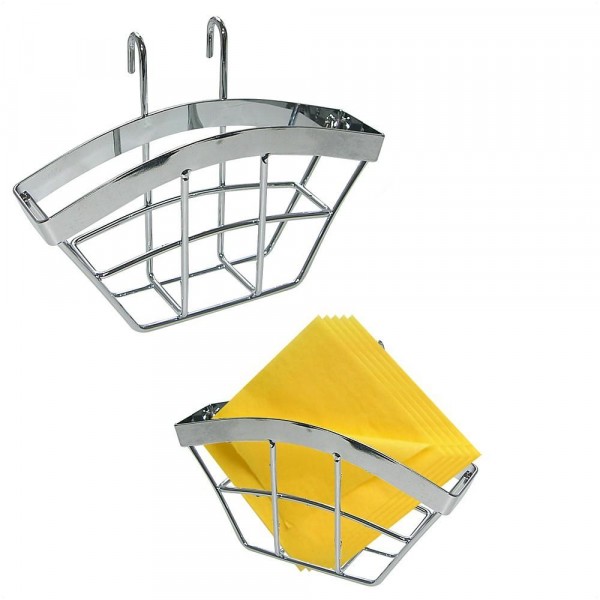 Фото Подставка для салфеток навесная на рейлинг 18*4*10см multidom an52-126