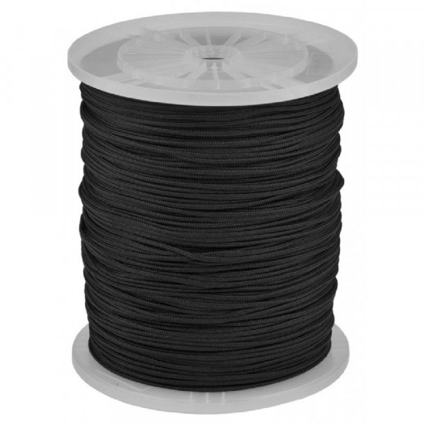 Фото Шнур плетеный пп 6 мм эргономичный, 16-пряд, черный, 30 м