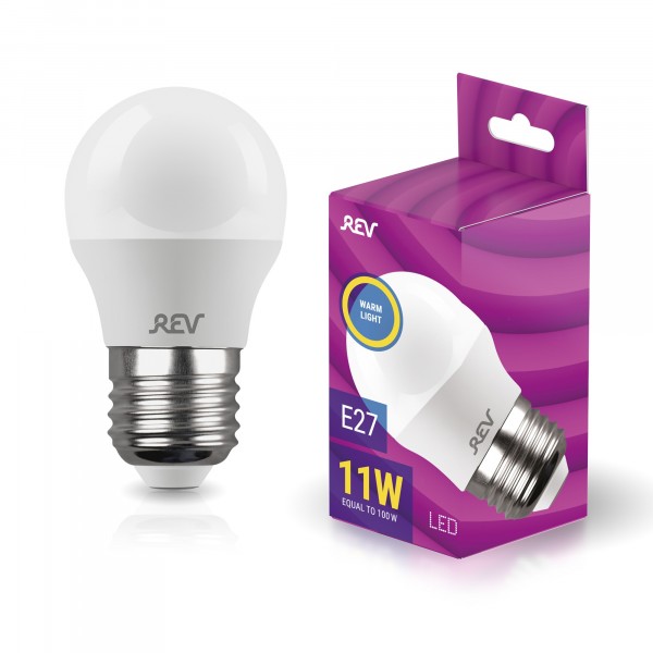 

лампа led rev ritter gmbhr led g45 е27 11w, 2700k, теплый свет