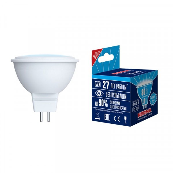 

лампа светодиодная volpe norma led-jcdr-10w gu5.3 рефлекторная 4000к