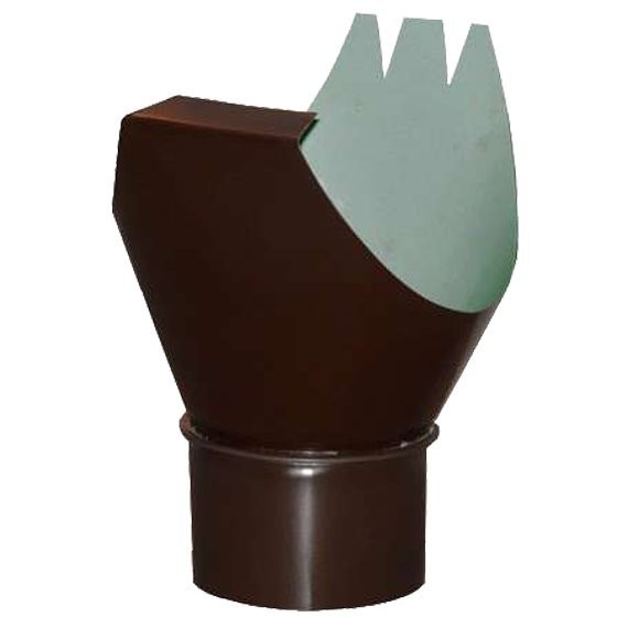 Фото Воронка выпускная, цвет шоколадно-коричневый ral 8017, d-100 мм