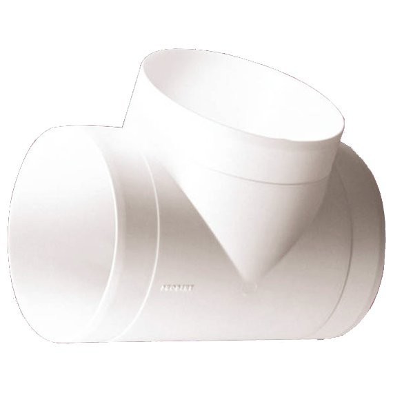 Фото Тройник т-образный круглый пвх 100мм, 10тп, era