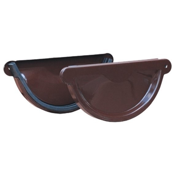 Заглушка желоба, цвет шоколадно-коричневый ral 8017, d-125 мм