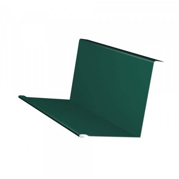 Планка примыкания, цвет зеленый, 130 х 160 х 2000 мм