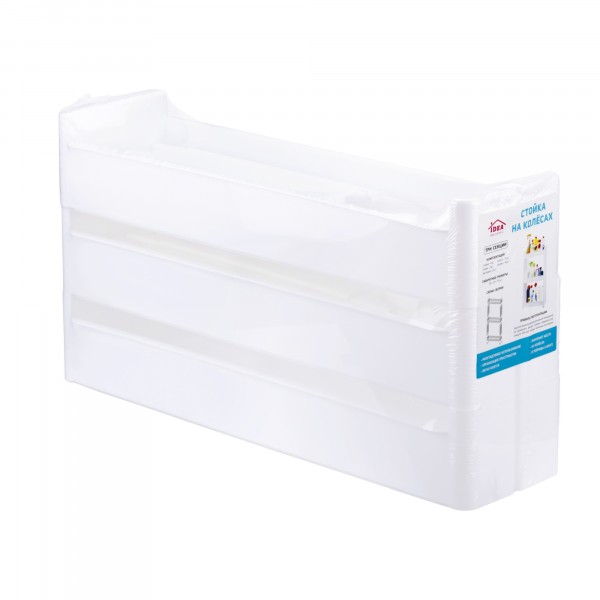 Фото Стойка на колесах идея 3 секции белый м2724