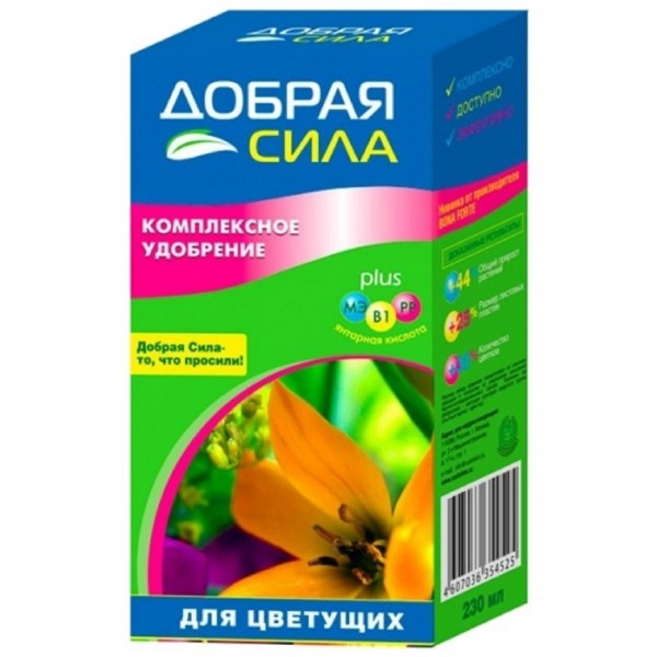 Фото Удобрение добрая сила /цветущие/ 250мл