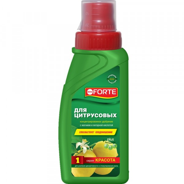Фото Удобрение bona forte красота минеральное для цитрусовых растений 285мл