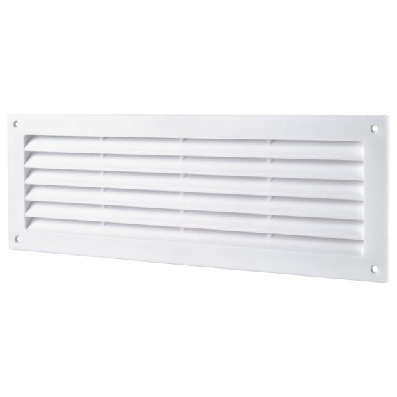 Фото Решетка вентиляционная пвх 124*462мм (фланец 95*432мм) белая, mb 450, вентс