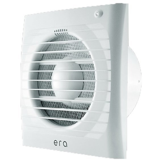 Фото Вентилятор вытяжной осевой накладной 150мм era 6s белый, c москитной сеткой, эра