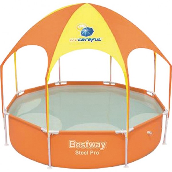 Фото Бассейн каркасный с навесом 244*51см, 1688 л, bestway 56432