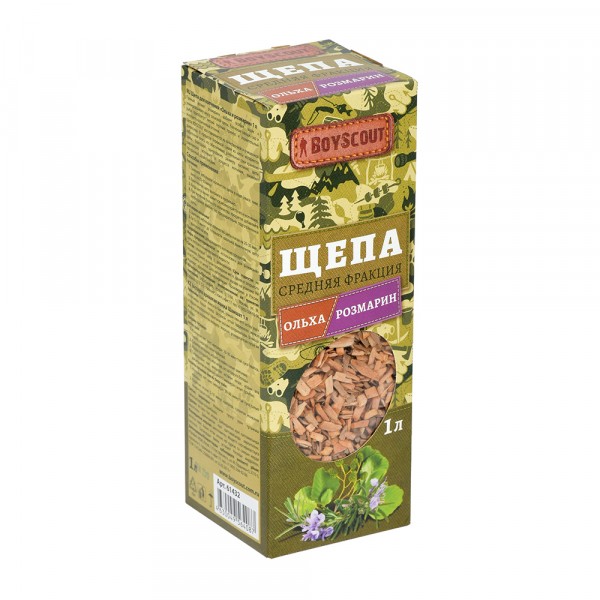 Фото Щепа для копчения ольха + розмарин, 1л boyscout