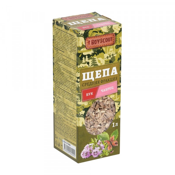 Фото Щепа для копчения бук + чабрец, 1л boyscout