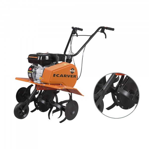

мотокультиватор carver t-651r, 6.5л.с.,шир.85см, глуб.33см, скорость: 1впер.1наз. 3,6 л.бак, 53.5кг