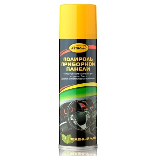 Автополироль торпеды 335гр., аэрозоль, зеленый чай, астрохим ас-23312