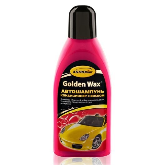 Фото Автошампунь 500мл кондиционер с воском golden wax астрохим ас-312