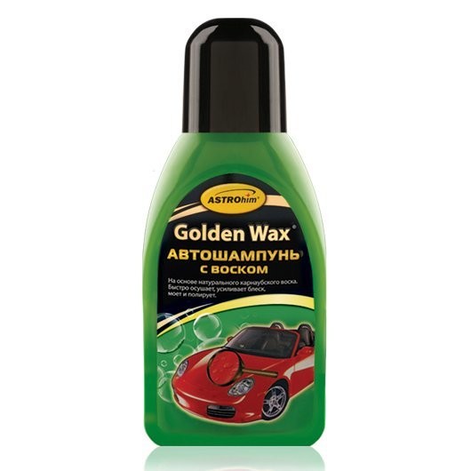 Фото Автошампунь 250мл с воском golden wax астрохим ас-320