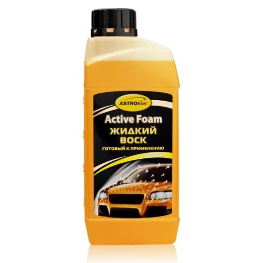 Автополироль кузова 1л жидкий воск готовый к применению active foam астрохим ас-440