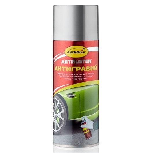 Фото Антигравий 520мл для защиты кузова, серый, аэрозоль астрохим ас-478