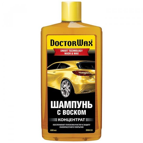 Фото Автошампунь 600мл с воском (концентрат) doctor wax dw8133