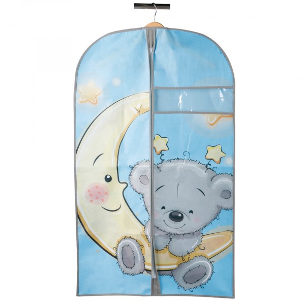 Фото Чехол для одежды 1000*600 мишка handy home голубой детский uc-101