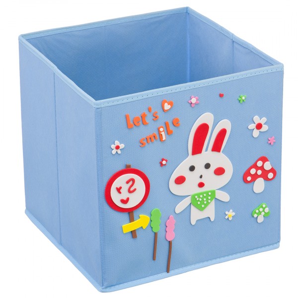 Фото Кофр с аппликацией 300*300*300 зайчик handy homе голубой детский uc-112