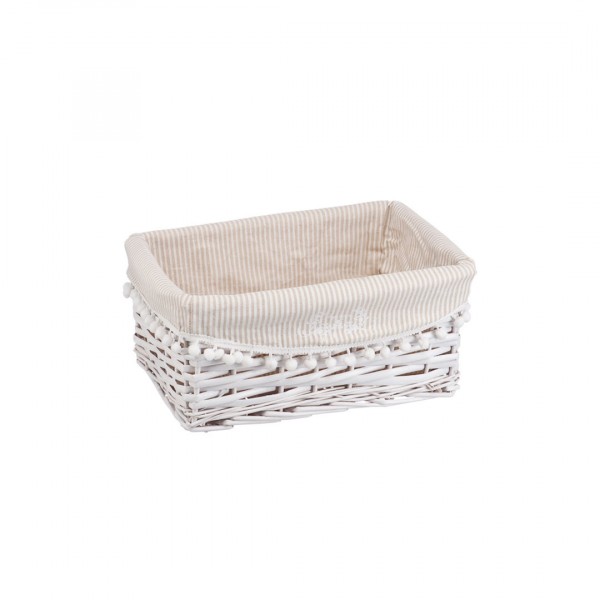 

корзина стеллажная 340*250*150 "колокольчик" natural house белый ew-31 s