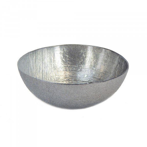 Фото Блюдо 22см серебряный туман аксам стекло 18868