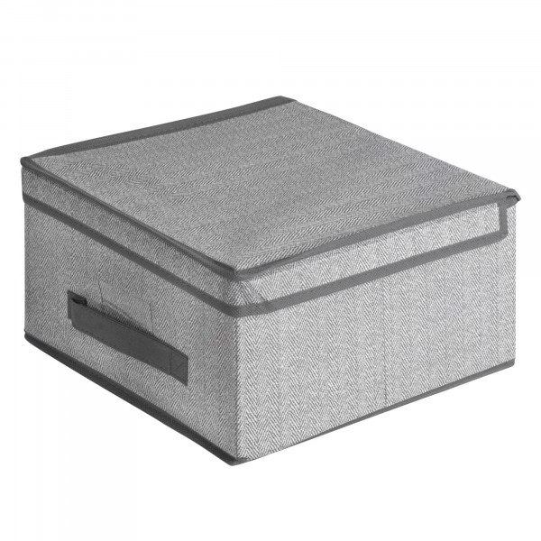 Фото Короб для хранения 30*30*16см мастер хаус складной с крышкой,ручкой и кармашком 60634