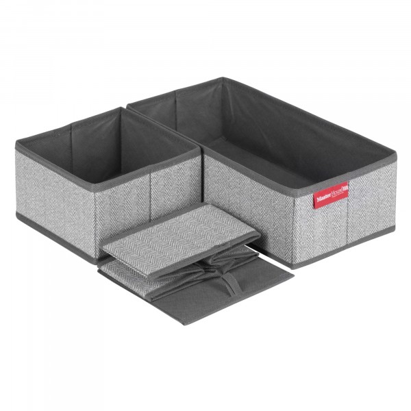 Фото Набор складных орйзеров для хранения 3шт мастер хаус 2шт-16*16*10см, 1шт-32*16*10см 60630