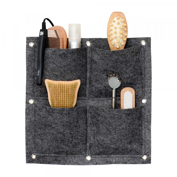 Фото Орйзер подвесной из фетра 35*35см 1,0л*4кармана qwerty серый 66538