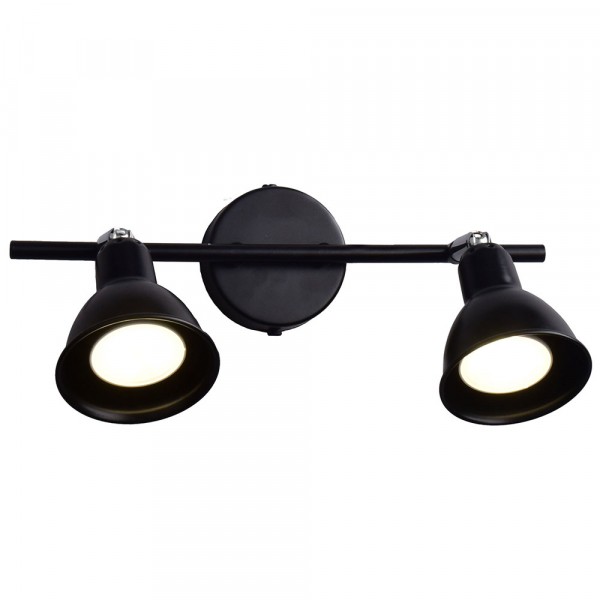 Фото Светильник настенный россвет велес рс21490 bk+cr/2c gu10х2х40вт