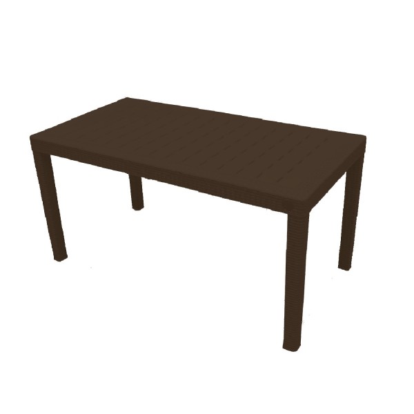 Фото Стол пластиковый большой  rattan 1532*789*701мм, горький шоколад