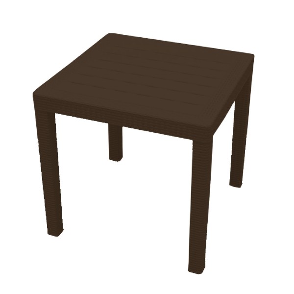 Фото Стол пластиковый малый rattan 789*789*701мм, горький шоколад