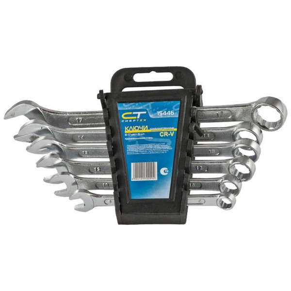 Фото Набор ключей комбинированных  6шт 8*17мм сибртех 15446