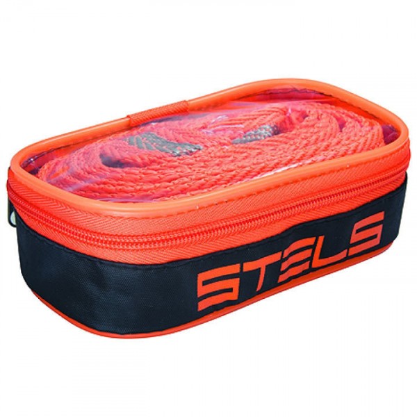 Трос буксировочный 2,5т капрон /2 крюка/ 5м, сумка на молнии stels 54377