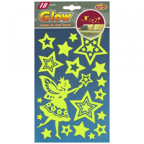 Фото Стикер 1006 фея со звездами светящаяся /мини/