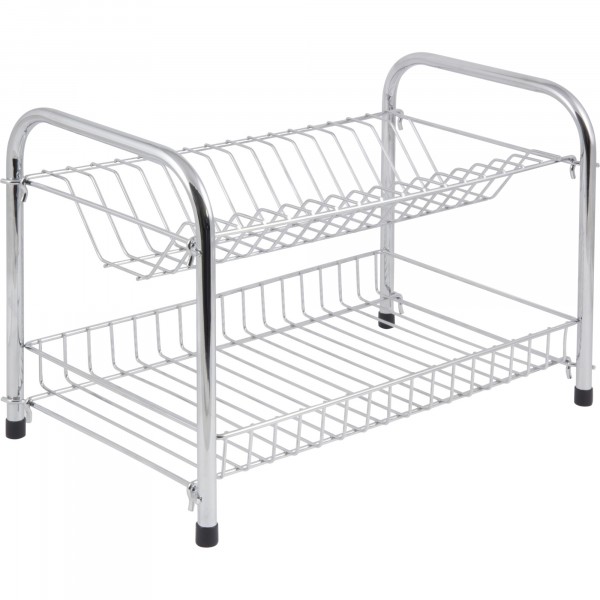 Фото Сушилка для посуды 39.50*24*28см w3856e рыжий кот двухуровневая 310859