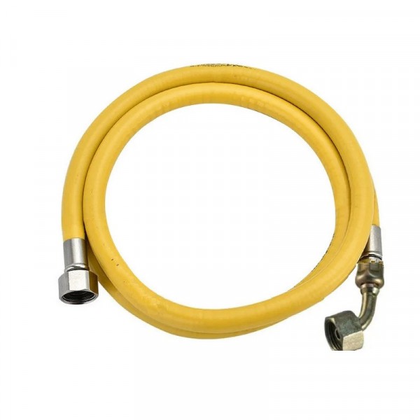 Фото Шланг для газовых приборов резиновый желтый 1/2*2м с нак. гайкой в/в