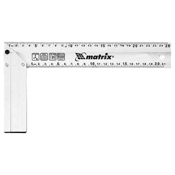 Фото Угольник алюминиевый 350мм, литой matrix 32473