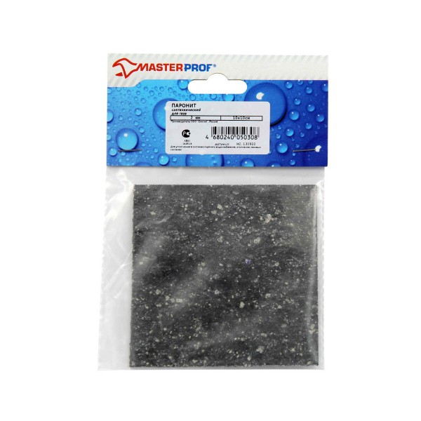 Фото Паронит сантехнический для изготовления прокладок 10х10 см (2 мм), mp-у