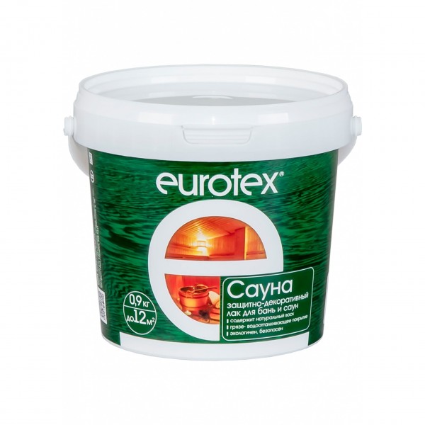 

лак акриловый eurotex для бань и саун матовый 2,5кг