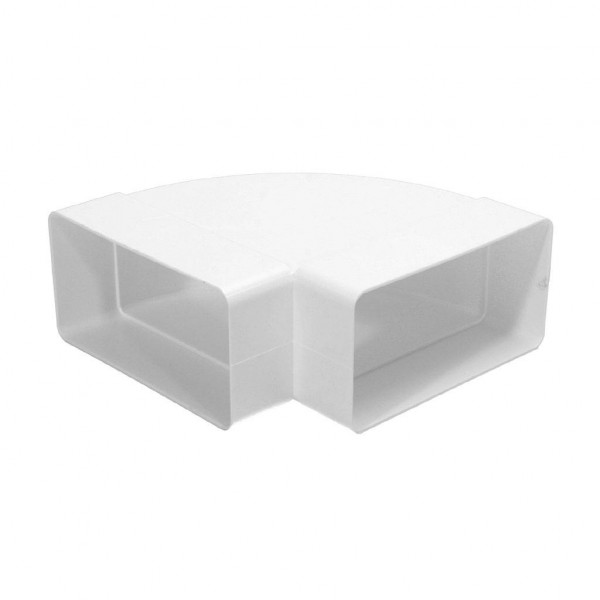 Фото Колено прямоугольное 55*110мм пвх, горизонт. 90град, 511кгп, эра