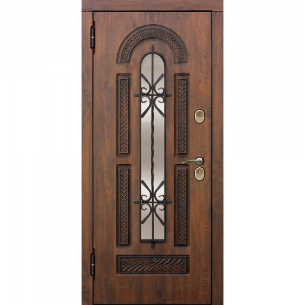 Фото Дверь входная vikont грецкий орех (860мм) левая 2050х860 левая,