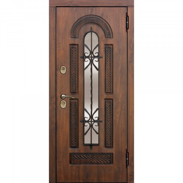 Фото Дверь входная vikont грецкий орех (860мм) правая 2050х860 правая,