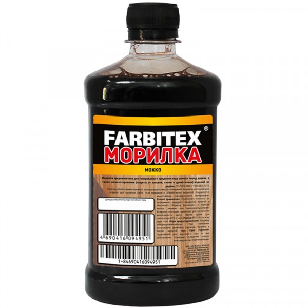 Фото Морилка деревозащитная farbitex водная мокко 0,5 л