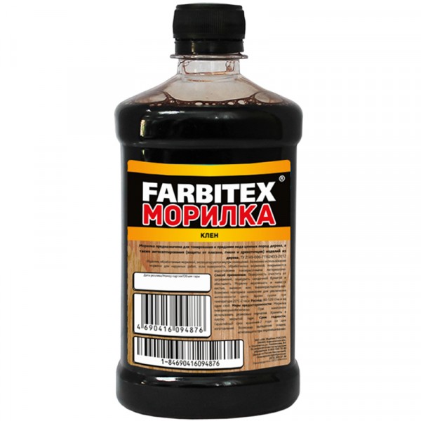 Фото Морилка деревозащитная farbitex водная клен 0,5 л