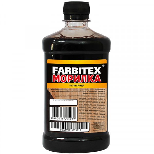 Фото Морилка деревозащитная farbitex водная палисандр 0,5 л