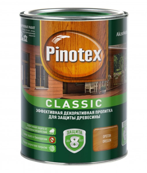 

деревозащитная пропитка pinotex classic орегон 1л