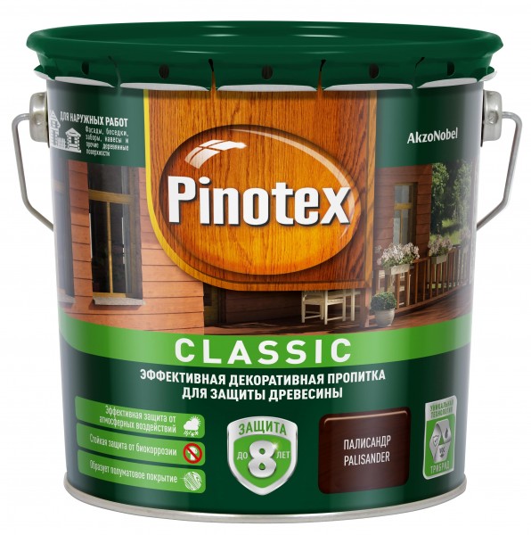 

деревозащитная пропитка pinotex classic палисандр 2,7л